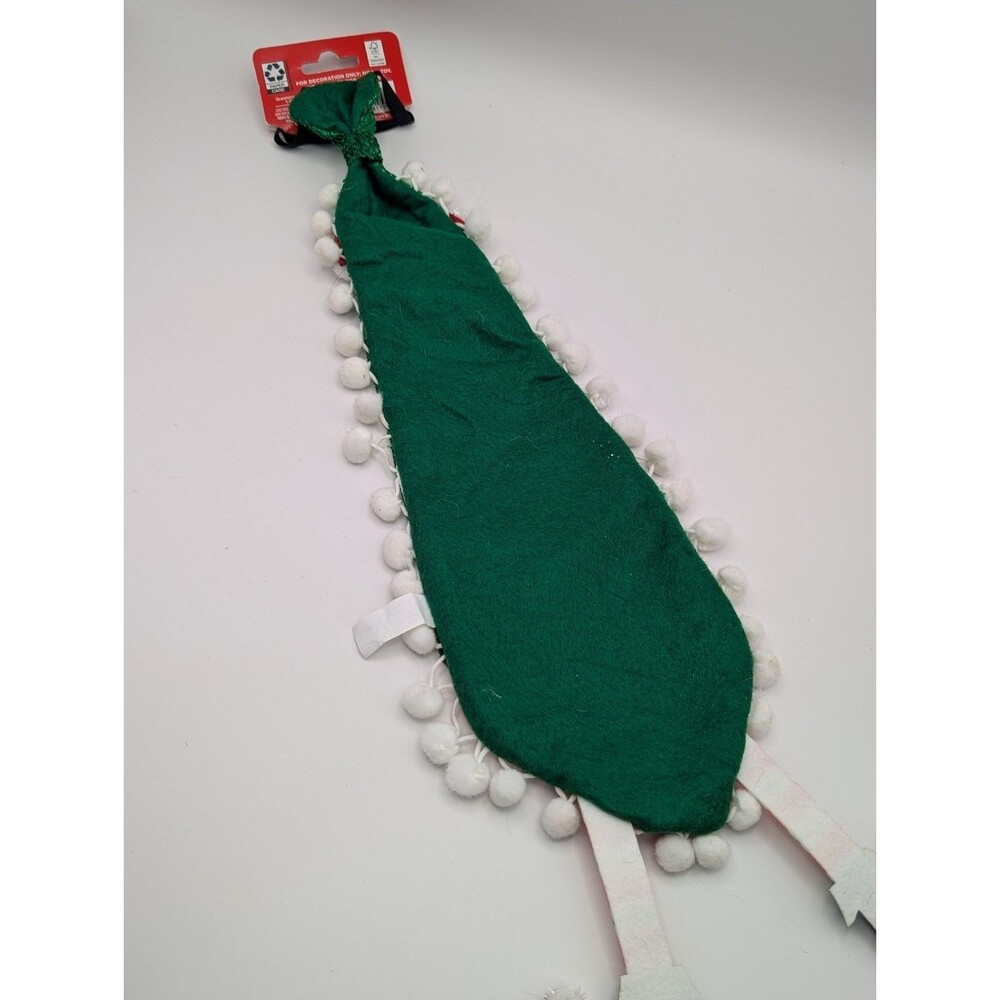 Men’s Christmas Sparkly Neck Tie 16” Party Gag Gift NWT** Green Elf Suit Decor - Picture 6 of 9